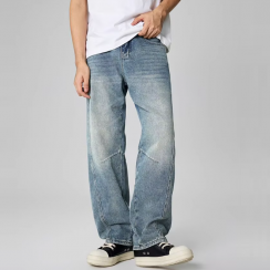 Loose Mens Straight Leg Jeans
