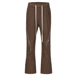 Latest New Design Street Flared Zipper Sweat Pant