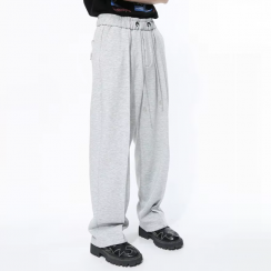 Men Spring 100% Cotton Straight Leg Sweatpants