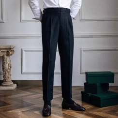 High Waist Straight Leg Casual Trousers