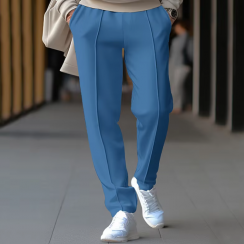 Men's Fashionable Casual Solid Color Tapered Pant