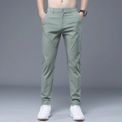 Men's Cotton Blend Casual Thin Stretchy Pants