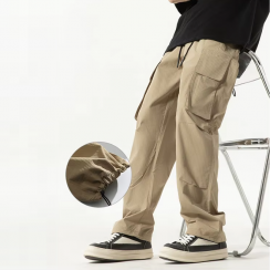 Mens Loose Fitting Straight Leg Cargo Pants